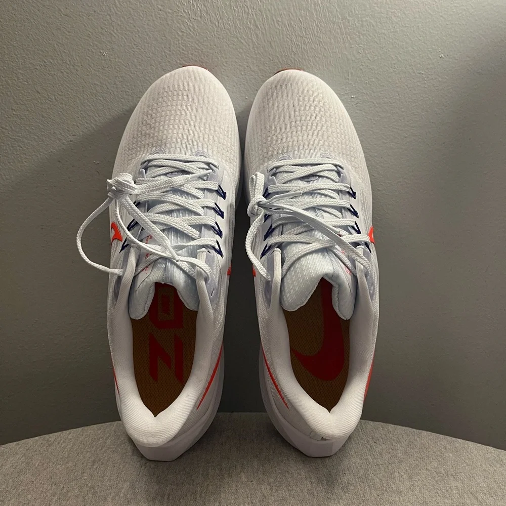 Nike Air Zoom Pegasus 39 Grey Bright Crimson Running Men's Shoe Size 10.5 - Picture 8 of 11
